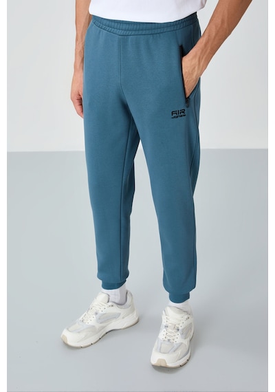 Tommy Life Cesar Orman Yeşil Cepli Şardonlu Erkek Eşofman Alt - 84929 Yeşil