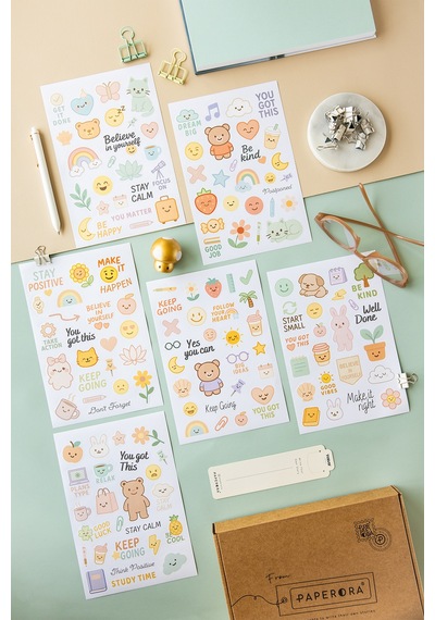 A5 Sticker Book 466 Adet 18 Yaprak Renkli Etiket Defteri Little Daily Joys