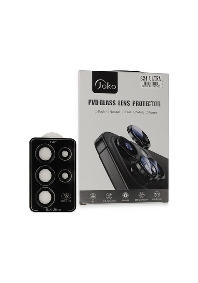 Joko Galaxy Uyumlu S24 Ultra Pvd Metal Kamera Lens - Siyah