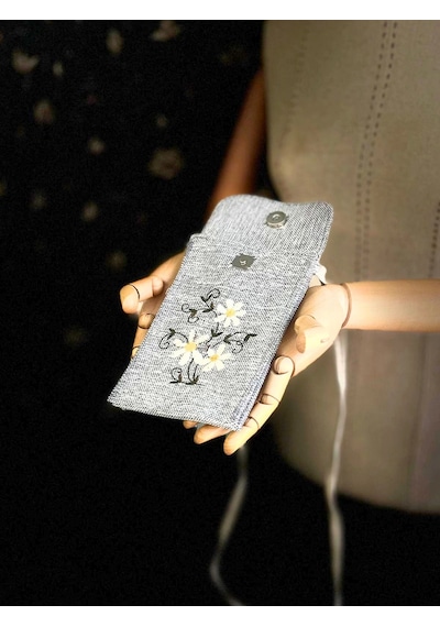Bellıs 2 Li Set Çanta, Telefon Çantası V13 Gri