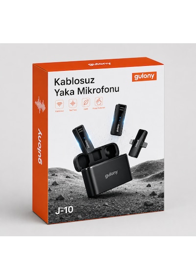 Gulony Kablosuz Yaka Mikrofonu J-10