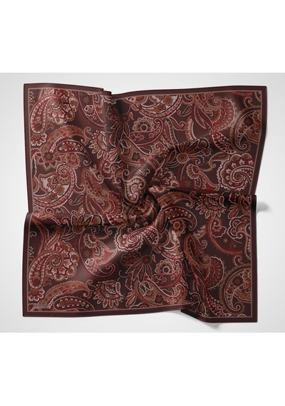 Silk Home Viskon Velora Eşarp Dört Mevsim Etro Desen Mürdüm 90x90 Çok Renkli