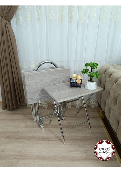 Çanta Zigon Sehpa,4'lü Sehpa, Zigon Sehpası, Mdf Mebran - Cordoba