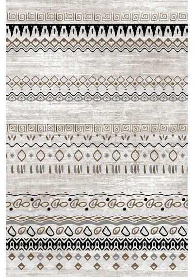 Eliana Home Dijital Baskı Yıkanabilir Kaymaz Taban Salon Halısı Ve Yolluk Rv139-fnl444 Kahverengi