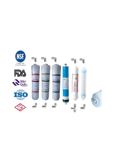Aquafly 12" Inline 6lı Takım DETOX İNFRARE Su Arıtma Filtresi
