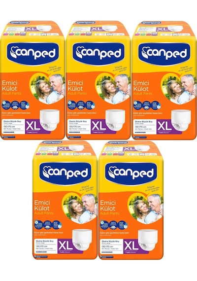 Canped Emici Külot Yetişkin Hasta Bezi XL 5 x 7'li
