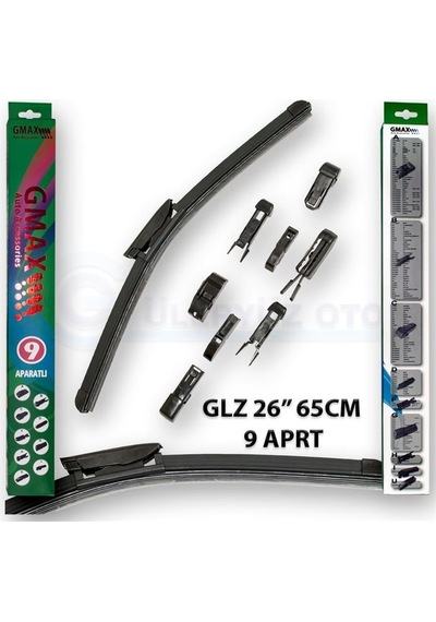 Gmax Muz Silecek Süpürgesi Banana Tip 10 Aparatlı 650 mm GLZ 26 65CM 10 APRT