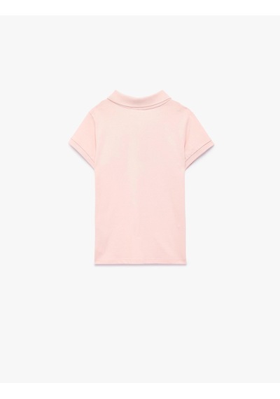 Koton Pamuklu Kısa Kollu Basic Polo Yaka Okul Tişörtü Pembe 7wkg10008ak Gül