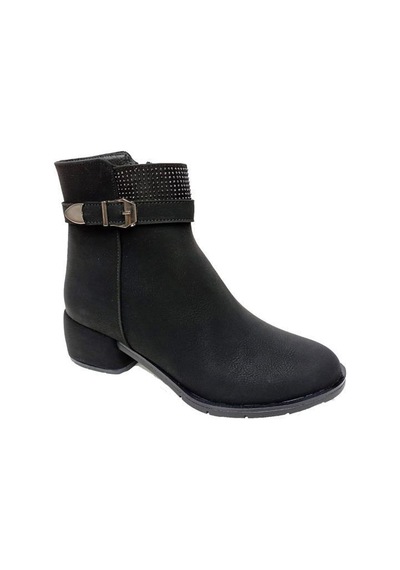 Erbay 500-22 Yağlı Deri Trend Fashion Kadın Bot Siyah