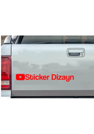 Kişiye Özel Youtube 2 Adet Sticker - Araba Oto Motosiklet Karavan Sticker Etiket 00307 60 Cm