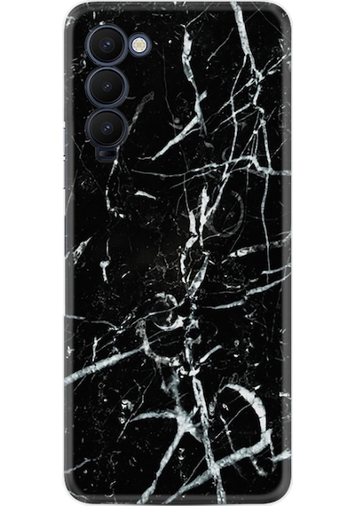 Tecno Camon 18P Kılıf Resimli Silikon Black Marble 3 1382