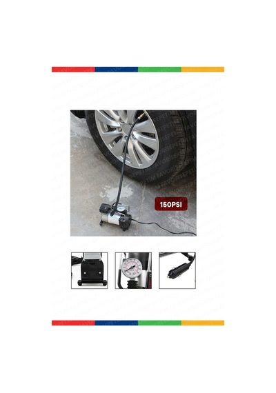 Taşınabilir 150Psi 12V Top Bisiklet Minicar Lastik Şişirme
