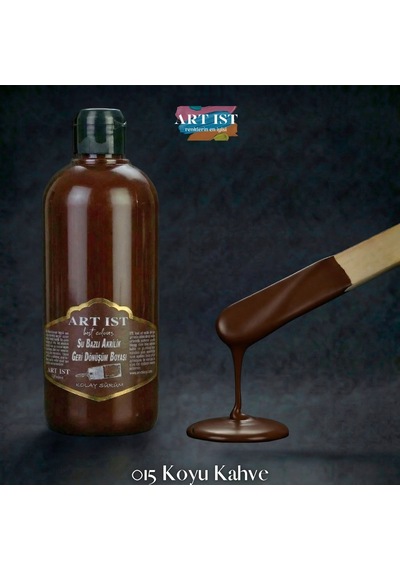 Su Bazlı Geri Dönüşüm Boyaları - 015 Koyu Kahve Ahşap, Taş Tozu, Hobi, Dıy