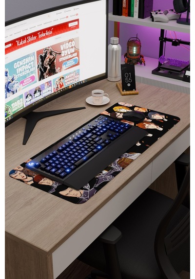 Ginga Eiyuu Densetsu Anime V4 - 70x30 Xl Gaming Kauçuk Kaymaz Taban Mouse Pad Fare Altlığı