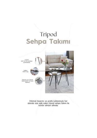 Tripod 3'lü Sehpa