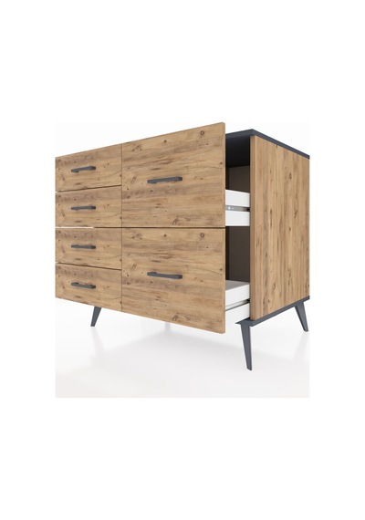 Kronos Şifonyer 6 Çekmeceli 88x59x80 Çam-antrasit/çam Antrasit/çam Kronos Şifonyer 6 Çekmeceli 88x59x80 Çam-antrasit/çam Antrasit/çam