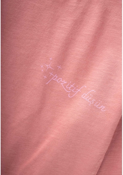 Cigit Sloganlı Uzun Kollu T-shirt 2-10 Yaş K Pembe