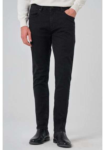 Morven Erkek Siyah Denim 5 Cep Slim Fit Jean Kot Pantolon 26ms003007001 Siyah