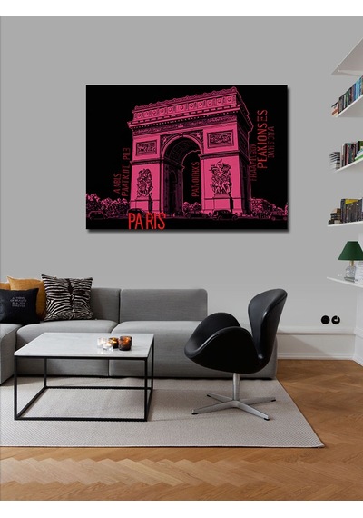 Kanvas Tablo Gece Aydınlatmalı Zafer Takı, Paris