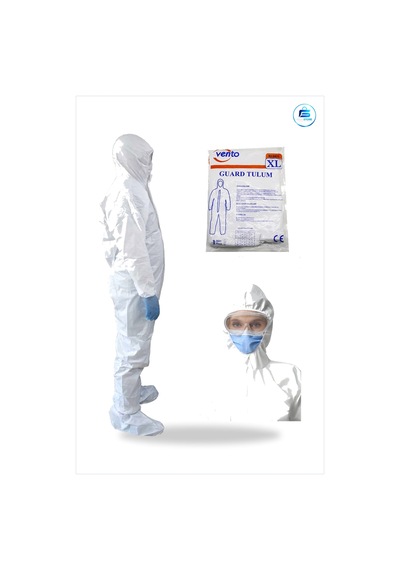 Koruyucu Tulum İş Güvenliği Elbisesi Non Woven Beyaz Xl Hafif Nef Çok Renkli