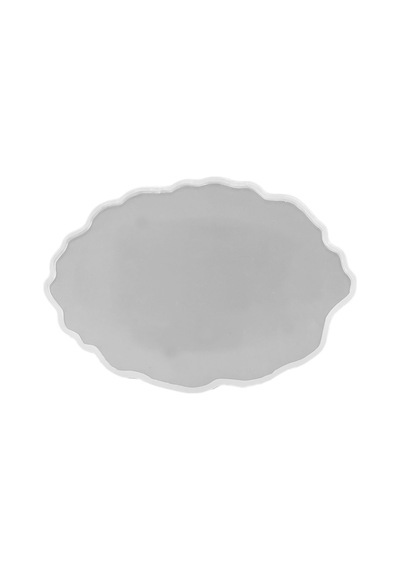 Epoksi Silikon Kalıp Yerli Nişan Ve Söz Tepsi Kalıbı Oval Düzensiz Dalgalı 20x30 Cm