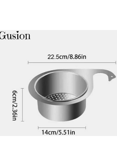 Kuğu Tasarımlı Paslanmaz Lavabo Drenaj Sepeti Musluğa Asılabilir Atıkları Döküntüleri Toplar Çelik Diğer