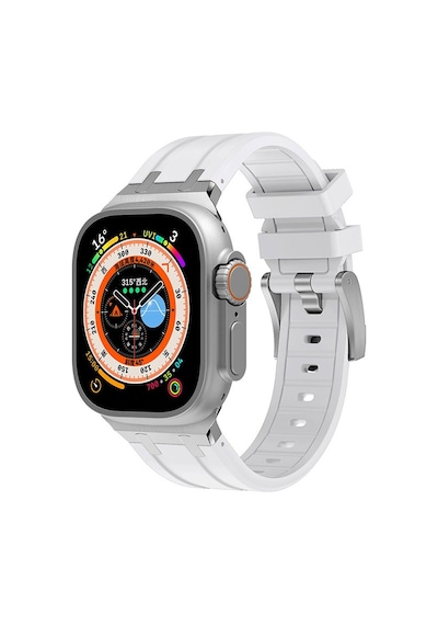 Watch Ultra 49mm Zore Krd-89 Silikon Kordon-beyaz