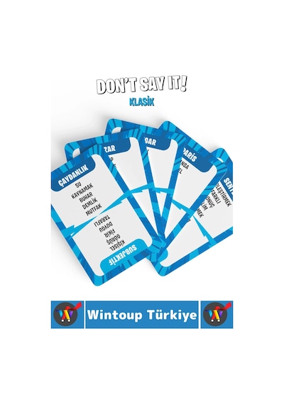Eğitici Dikkat Zeka Gelişimi Eğlenceli Vakit Genç Nesil Yetişkin Kart Oyunu Don't Say It-klasik