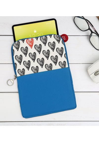 Bk Gift Kalpler Tasarımlı Taşınabilir Koruyucu Tablet Kılıfı & Or