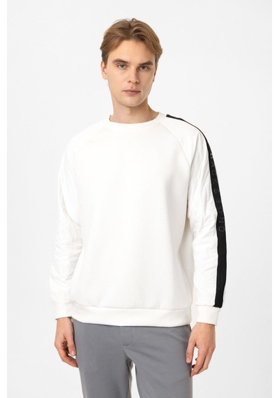 Backandbond Regular Fit Bisiklet Yaka Sweatshirt Beyaz