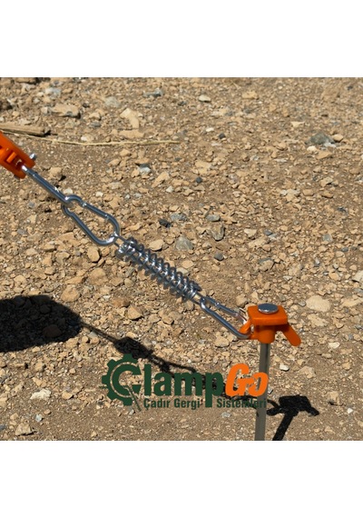 Clampgo Sert Zemin Çadır-tente-tarp Kazığı 8 Mm Kalınlığında 21 Cm Uzunluğunda Turuncu