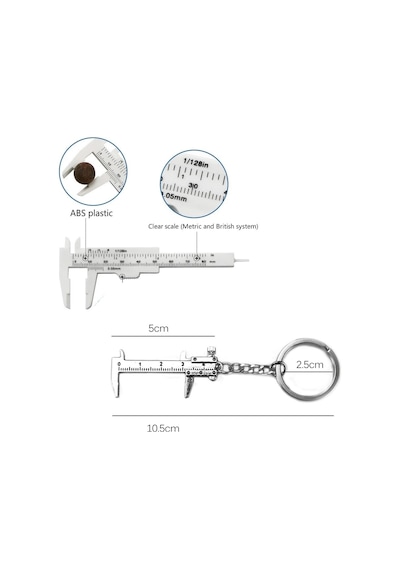 80Mm Plastik Kumpas Ve Metal Mini Anahtarlık Kumpas Seti