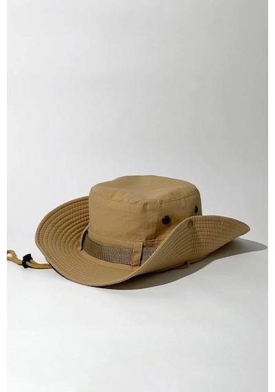 Külah Camel Outdoor Şapka Uv Korumalı Bucket Safari Şapkası - Camel