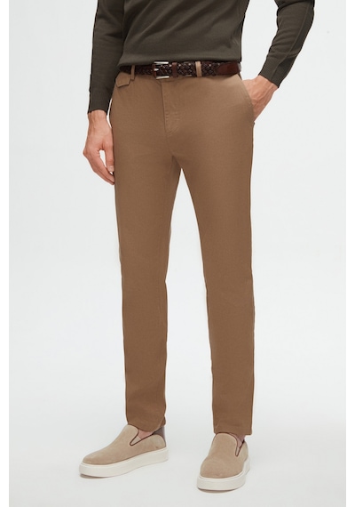 Twn Slim Fit Bej Armürlü Chino Pantolon 6ecc3s208232m