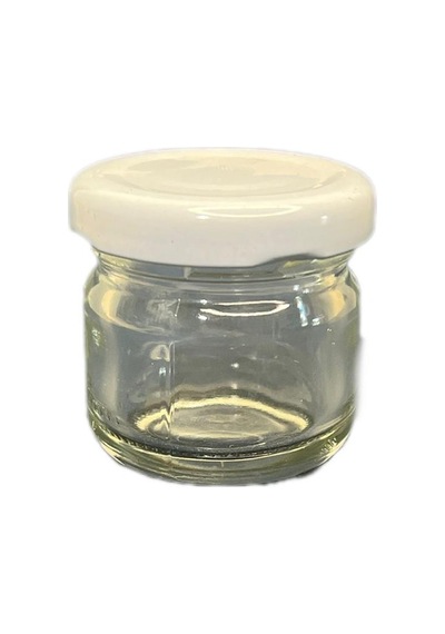 40ml Şeffaf Cam Konserve Kavanozu Beyaz Kapaklı, 24 Adet, Cam Kavanoz, Konserve Kavanozu, Reçel Kavanozu, Bal Kavanozu, Saklama Kavanozu