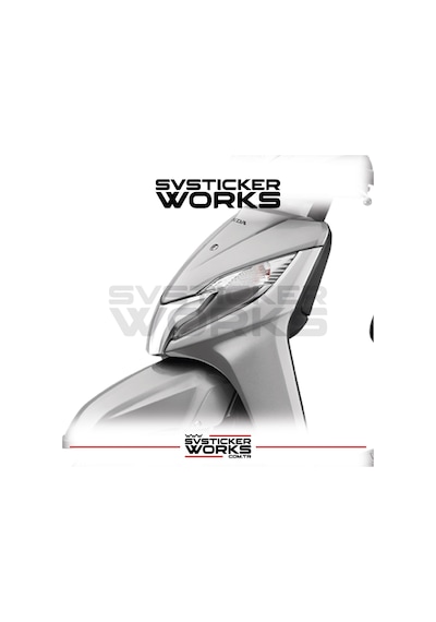 Honda Activa S Far Sticker Şeffaf Folyo Siyah