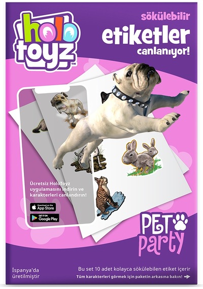 Holotoyz Sticker Pet Party Ar Uyumlu Etiket