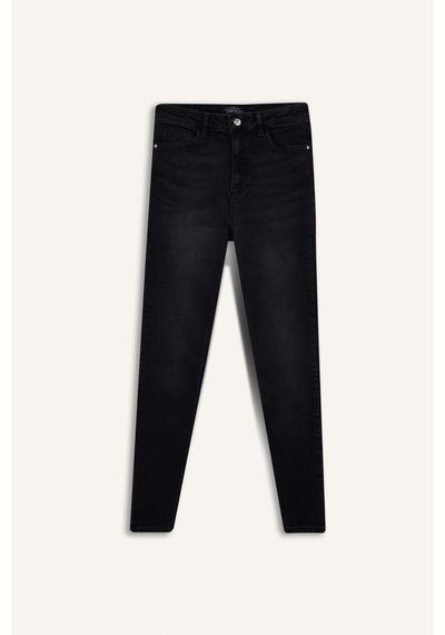 Defacto Skinny Fit Yüksek Bel Bilek Boy Jean Pantolon E9820ax25aunm40 Siyah
