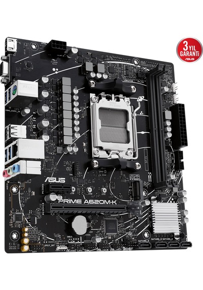 Asus Prıme A620m-k Ddr5 6400+ Oc Hdmı Vga M.2 Am5