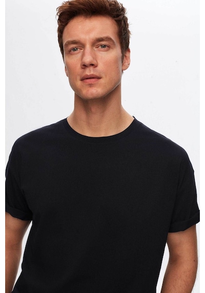 D's Damat Ds Damat Comfort Lacivert %100 Pamuk T-shirt 6HC14ORT02006 Lacivert