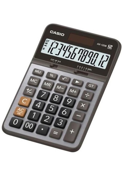 Casio Hesap Makinası Masa Üstü 12 Hane Ax-120b Çok Renkli