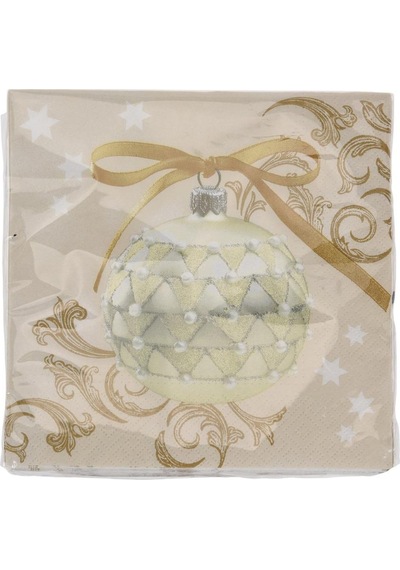 Yılbaşı Gold Temalı Kağıt Peçete Sarı 33 x 33 CM 20 Adet