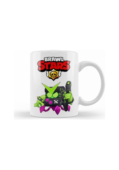Brawl Stars Virüs 8 Bit Kupa Bardak Porselen No26877 Karışık