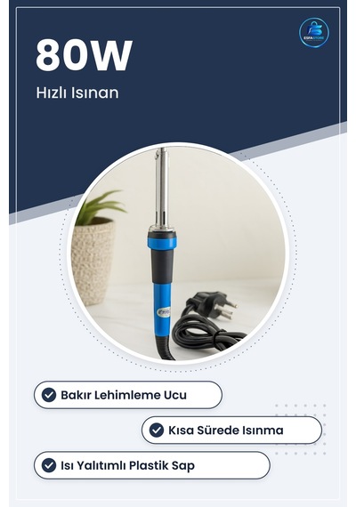 Lehim Havya 80w Hızlı Isınan Bakır Uçlu Elektronik Devre Tamiri M
