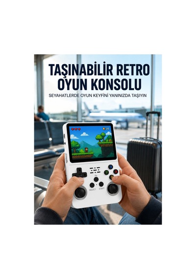Retro Oyun Cihazı Çift Microsd Desteği Çoklu Platform Uyumu 3200 Mah Batarya - Hs08378850-4 Renkli