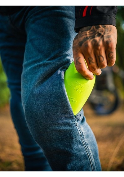 Venom Motosiklet Pantolon Blue Korumalı Kevlar Likralı Kot Motorcu Pantolonu Mavı
