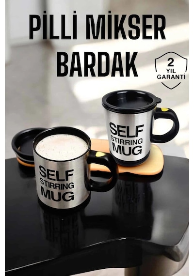 Mey İthalat Mikser Kupa Yazılı Mug Bardak Karıştırma Özelliği Çok Renkli