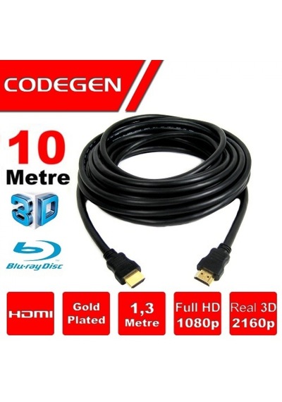 CODEGEN CPS100 10metre HDMI Görüntü Kablosu 3D Gold 1.4v 2K