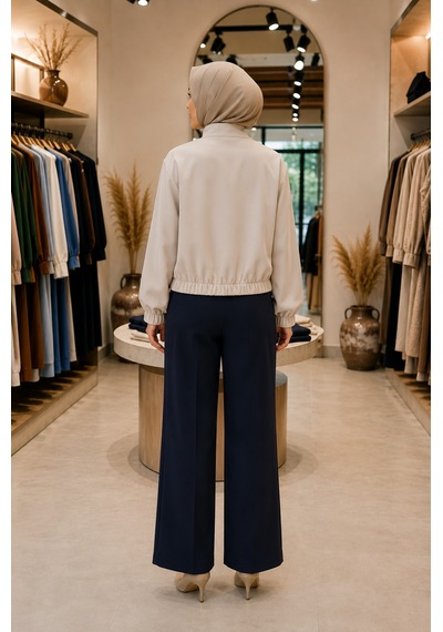 Sevitli Bomber Ceket-bej-5935