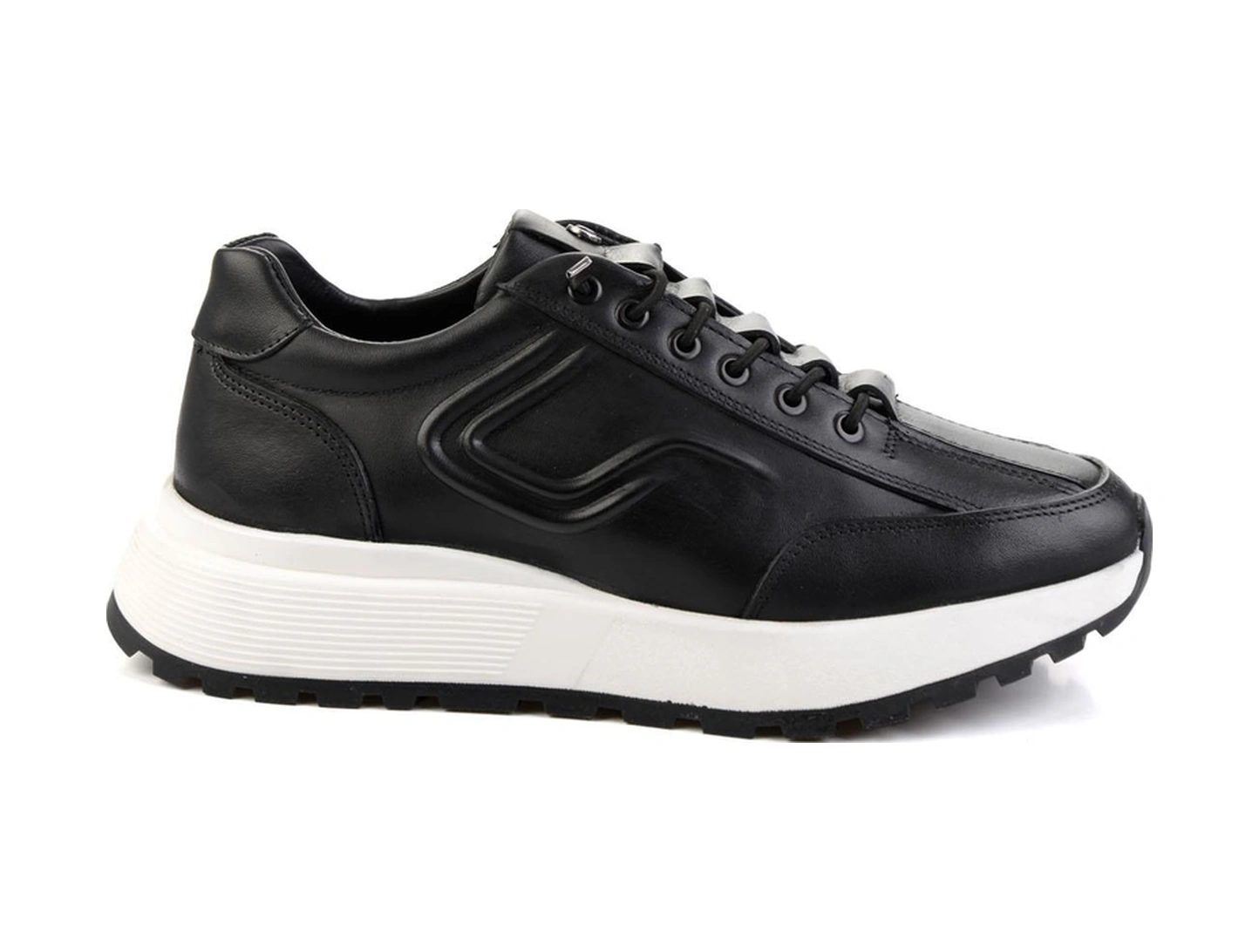 Bambi Siyah Hakiki Deri Erkek Sneaker E01401011443 Siyah